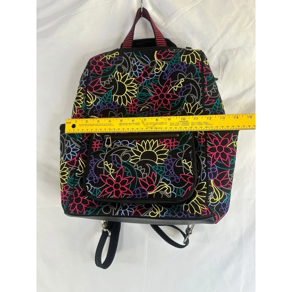 NWOT Sakroots Rainbow Floral Embroidered Convertible Backpack‎